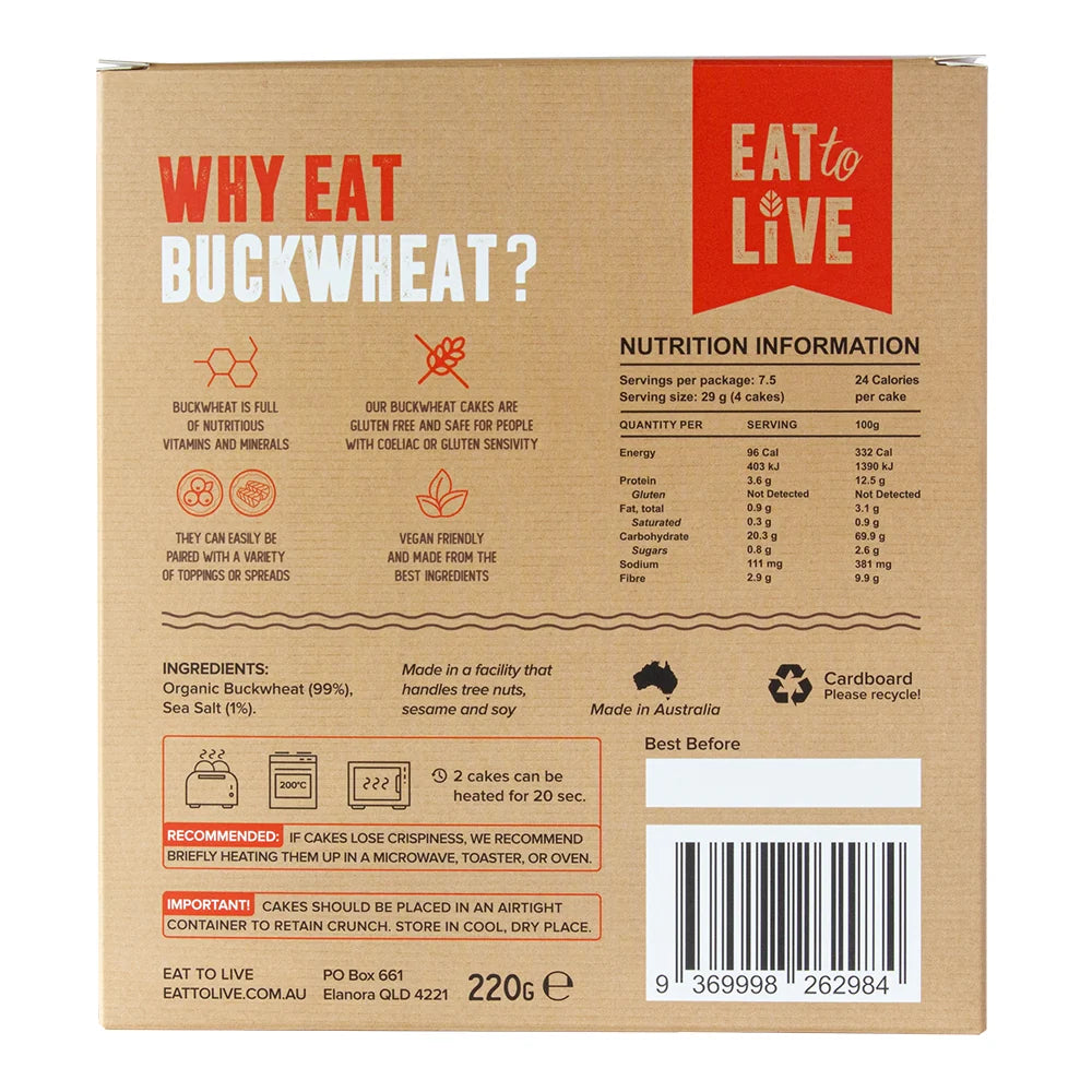 Organic Buckwheat Cakes, Original