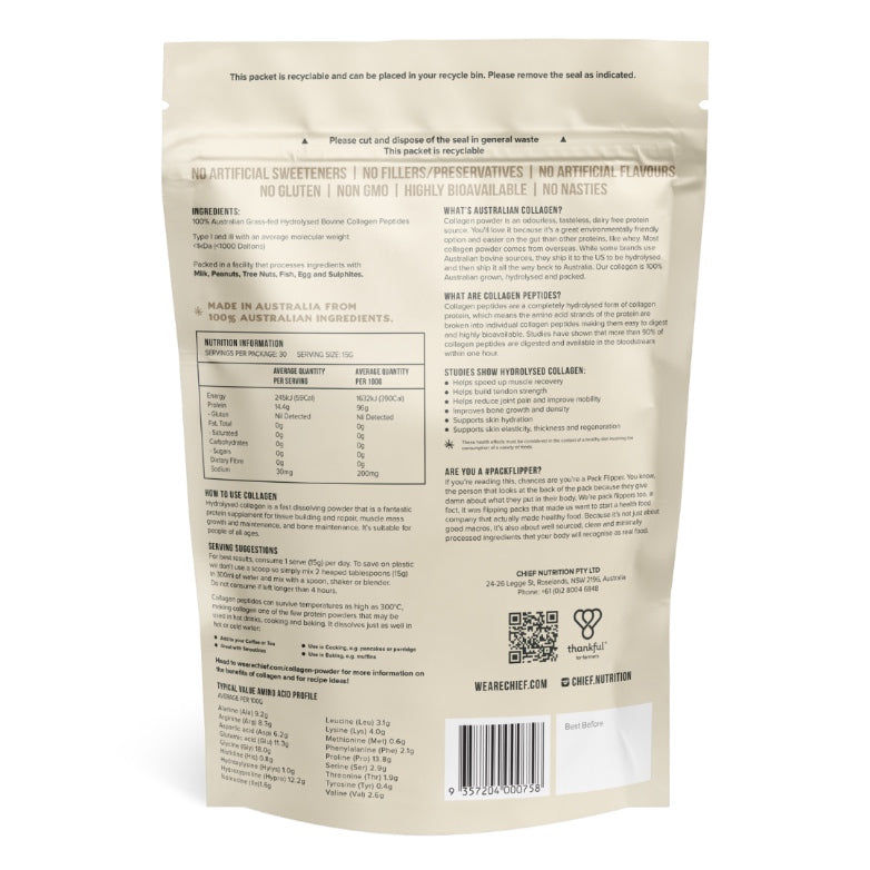 Grass-fed Collagen Protein Powder Unflavoured