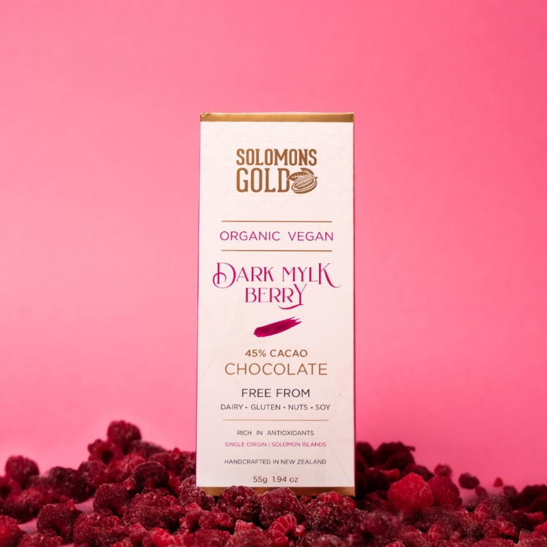 Dark Mylk Berry 45% Chocolate Bar