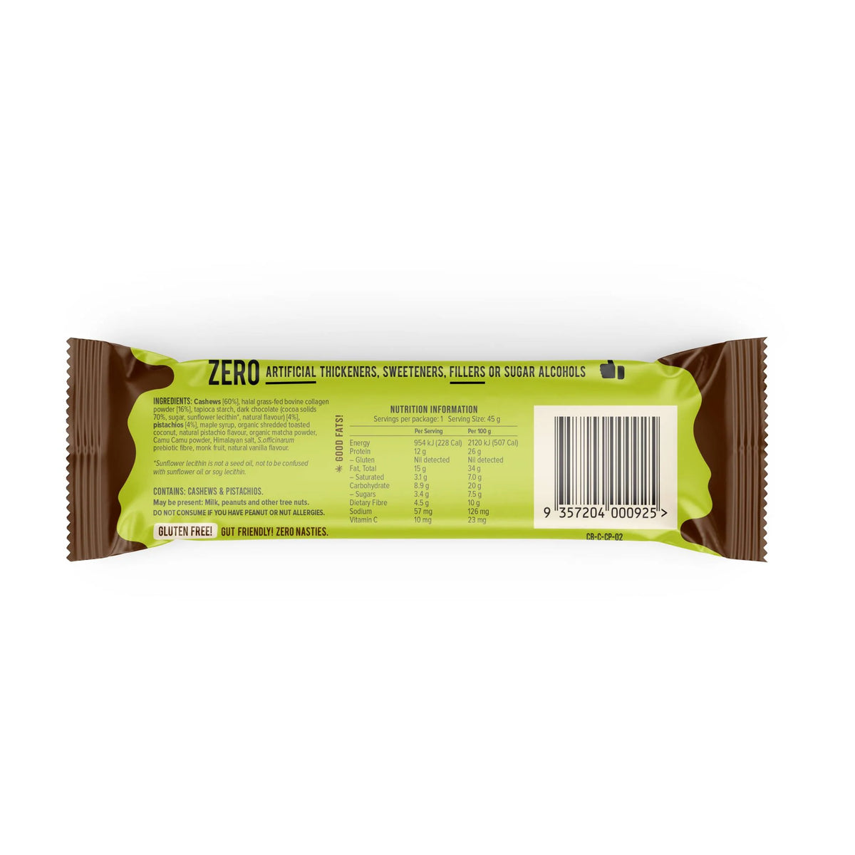 Collagen Protein Bars, Choc Pistachio