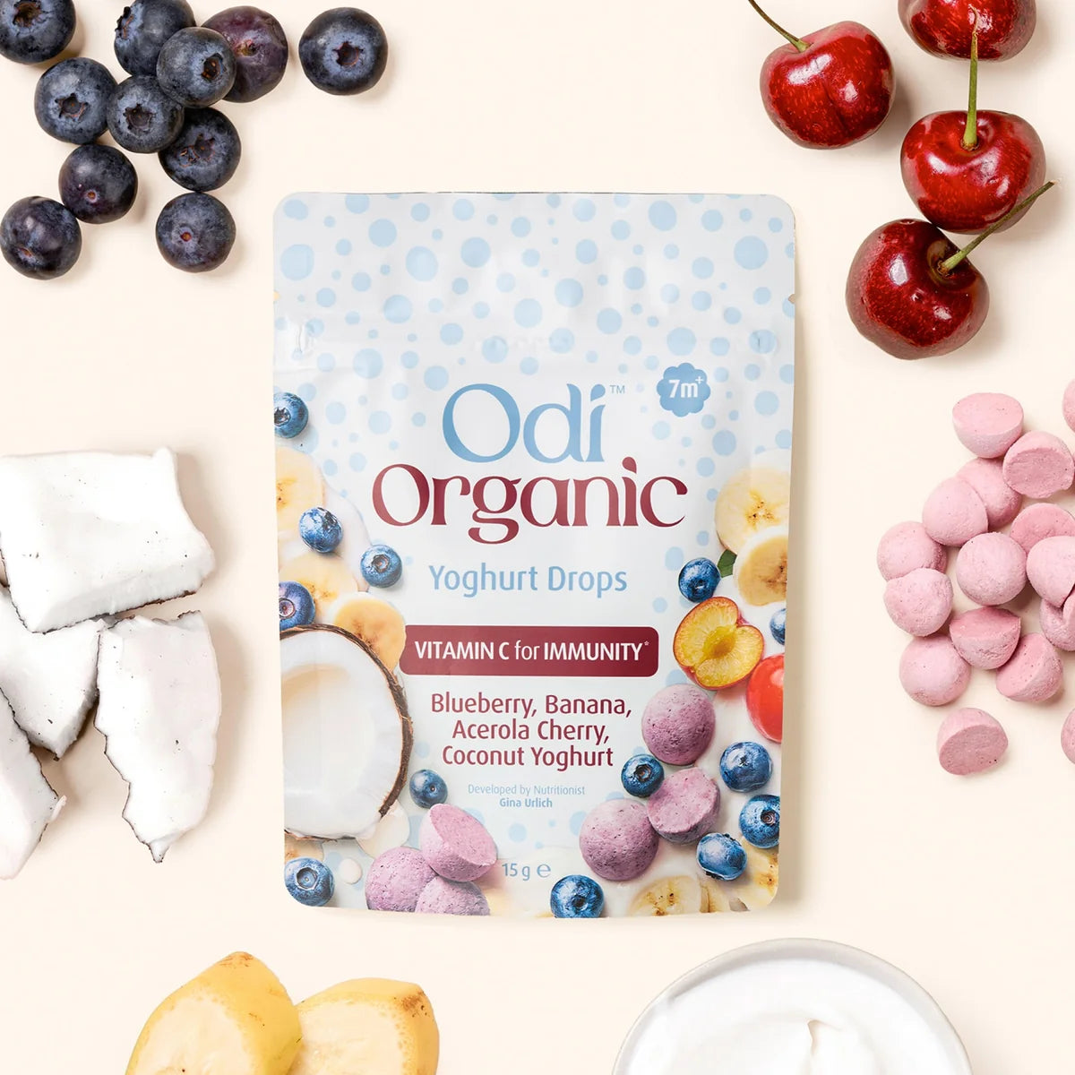 Organic Yoghurt Drops, Blueberry