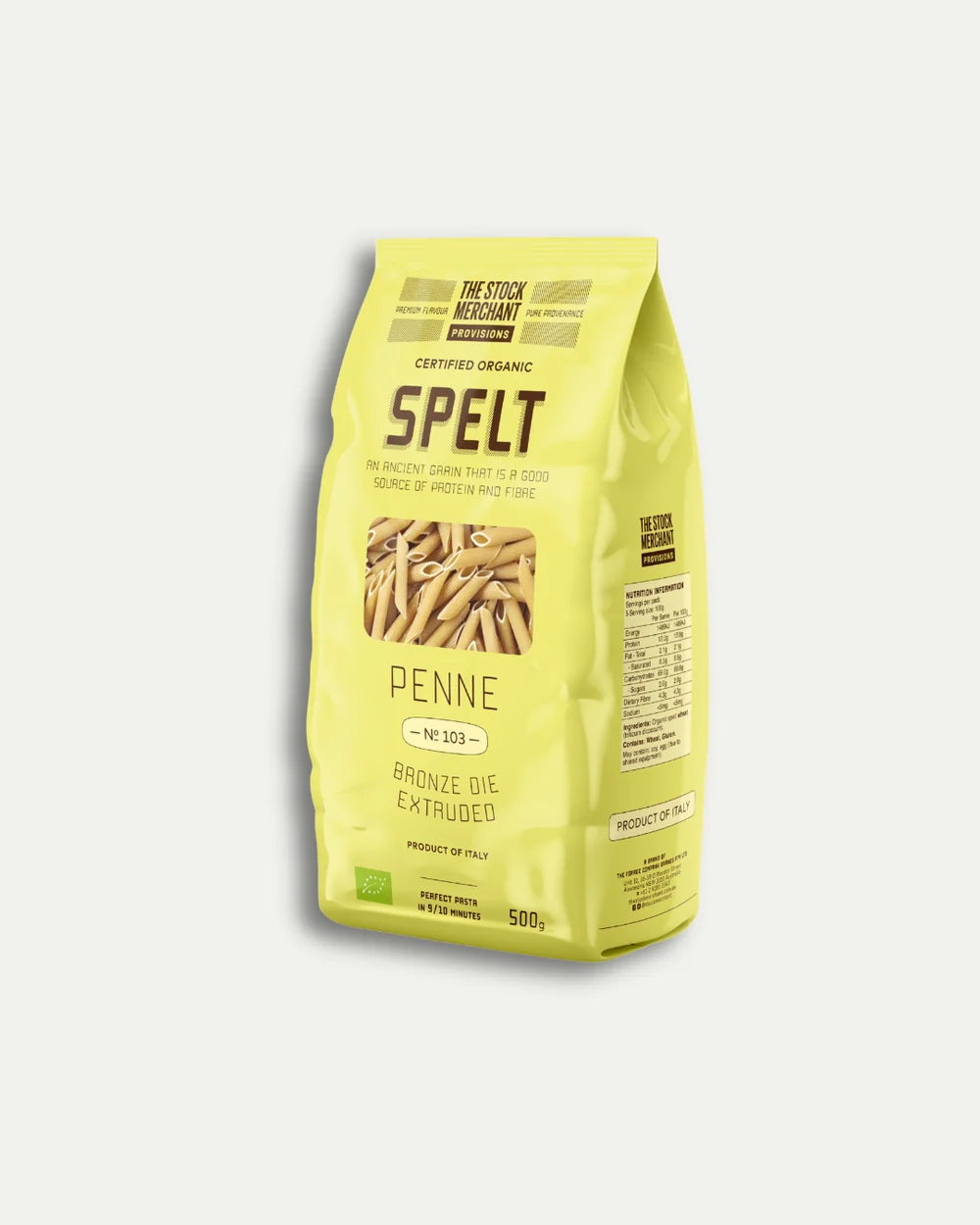 Organic Spelt Pasta, Penne