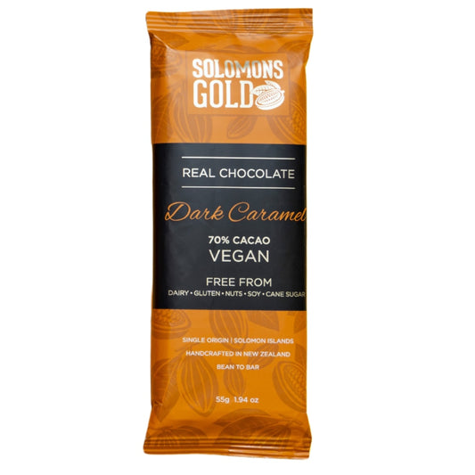 Dark Caramel 70% Chocolate Bar