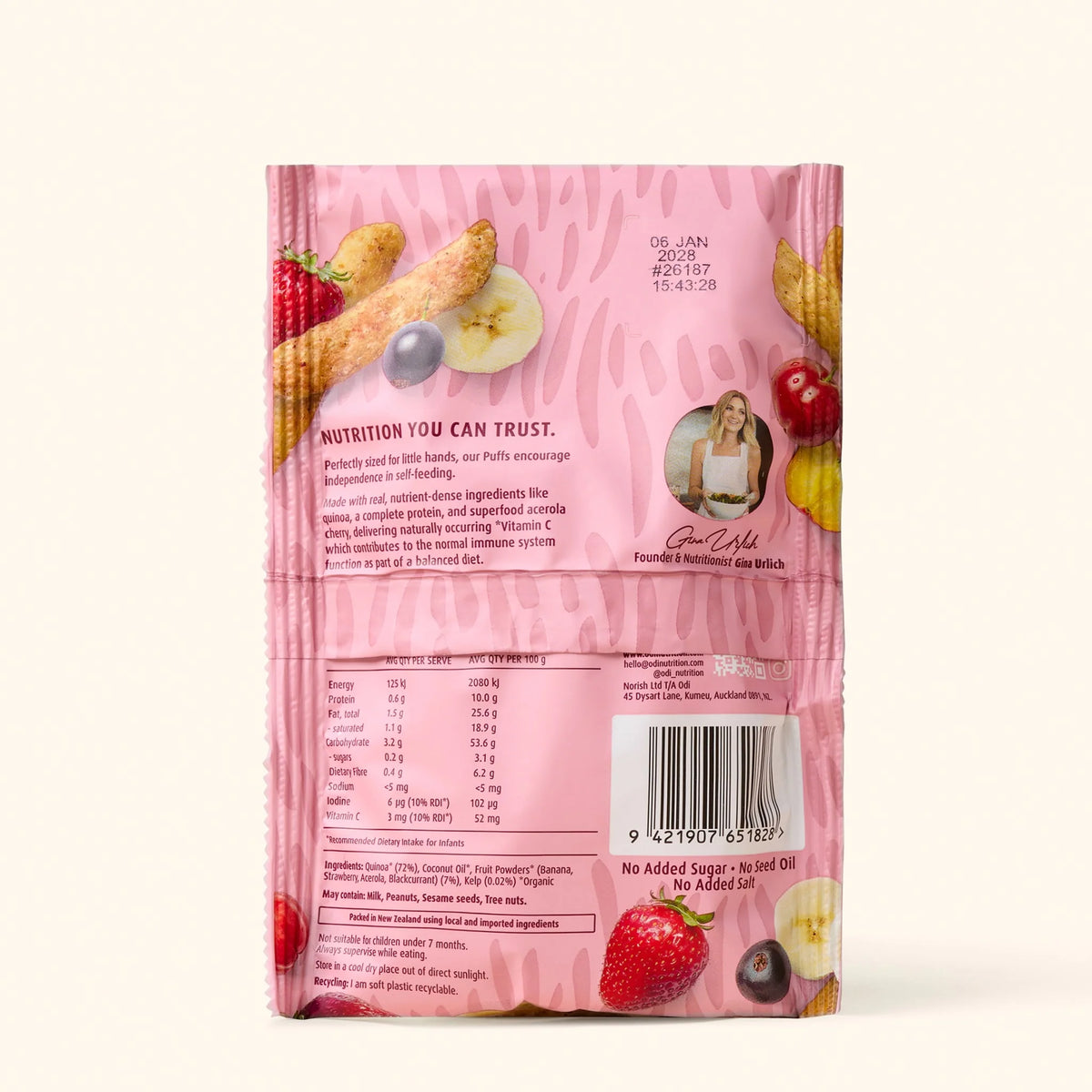 Organic Quinoa Puffs, Berries & Banana