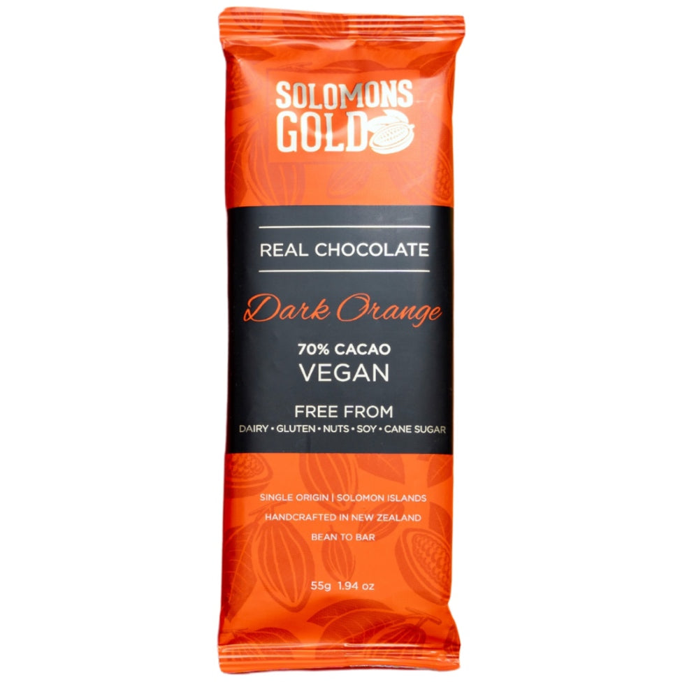 Dark Orange 70% Chocolate Bar