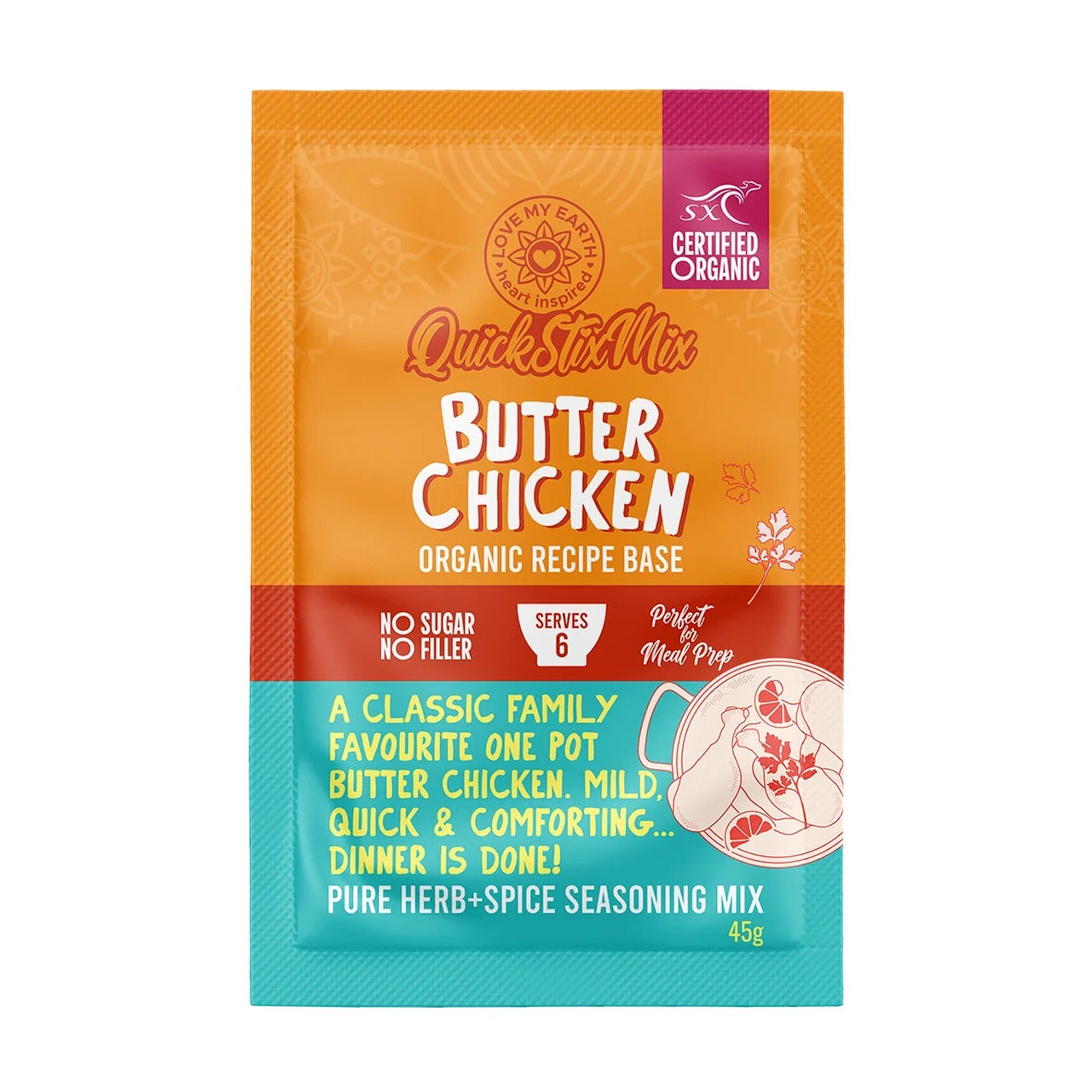 Organic Butter Chicken, Quick Stix Mix Recipe Base