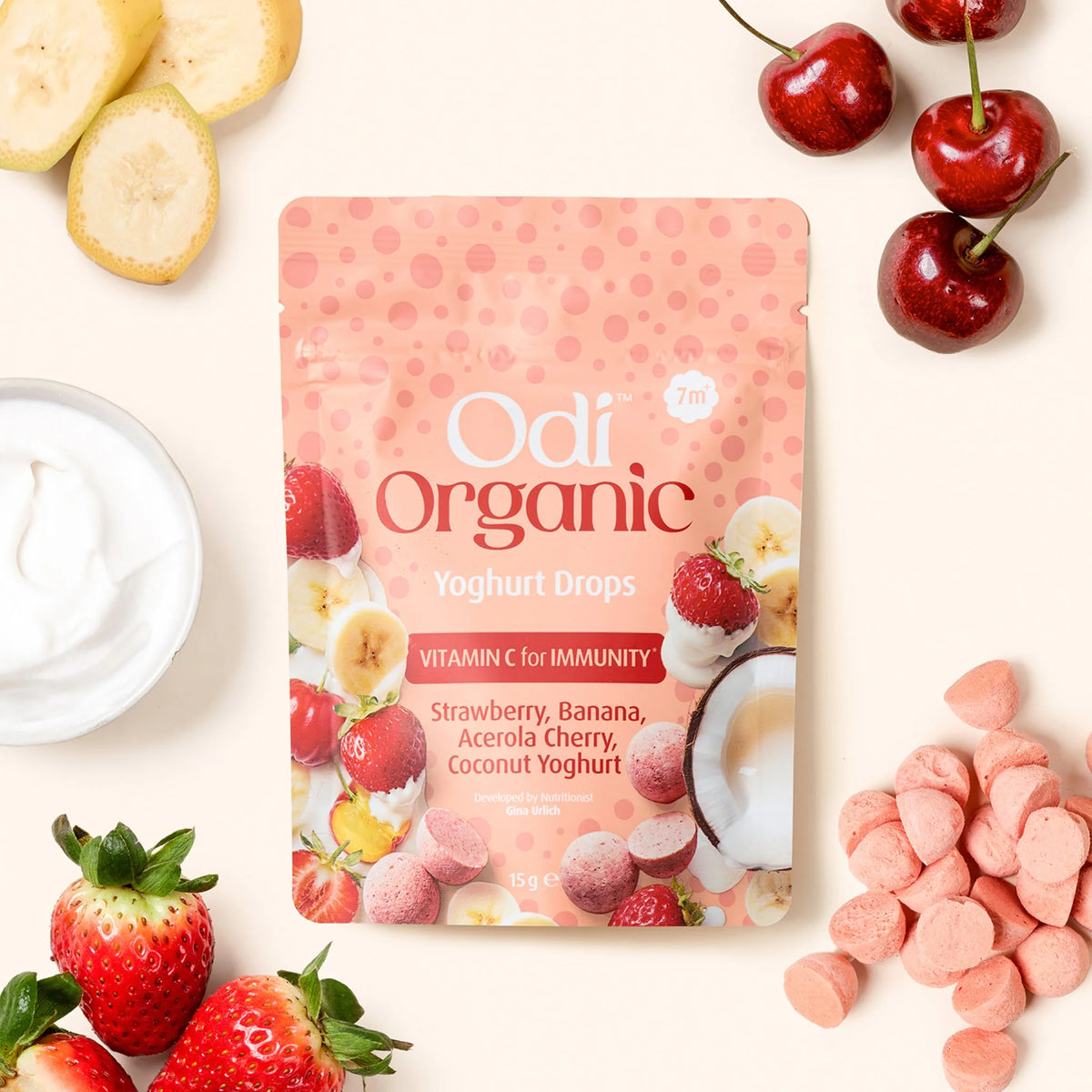 Organic Yoghurt Drops, Strawberry
