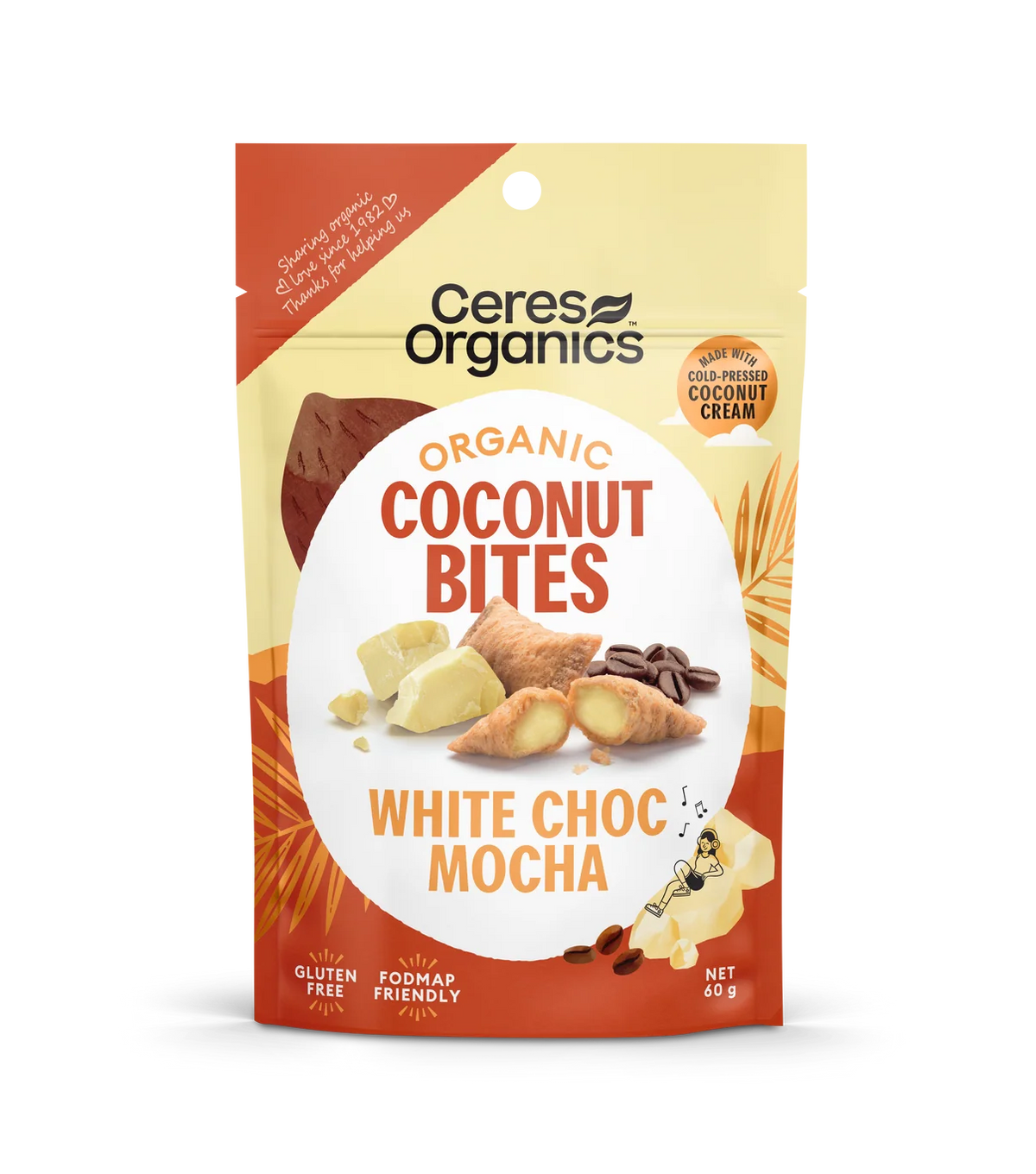Organic Coconut Bites, White Choc Mocha