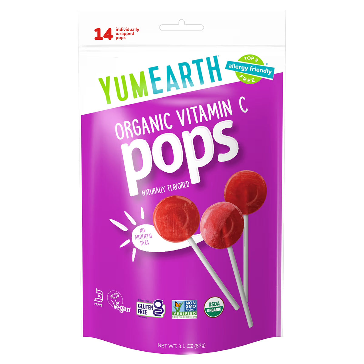 Organic Vitamin C Lollipop, Assorted