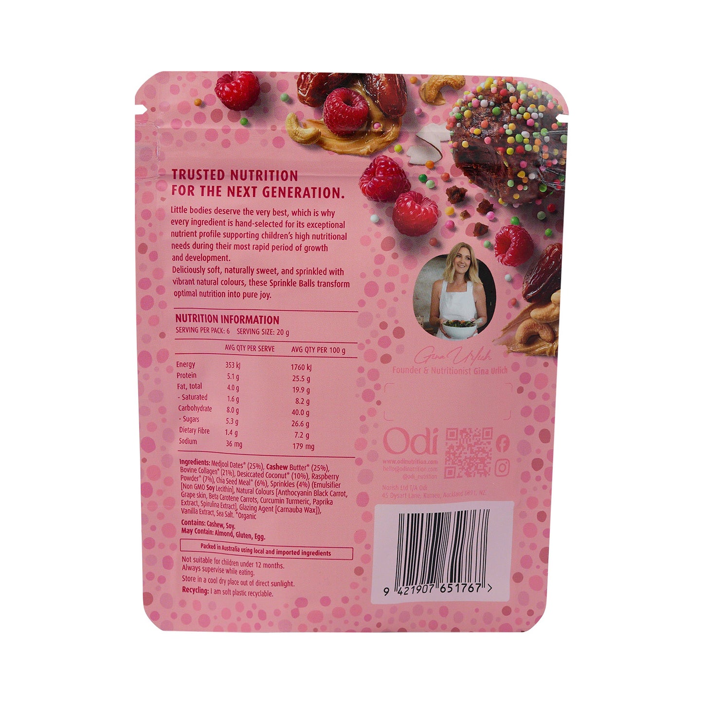 Organic Cacao and Collagen Sprinkle Balls