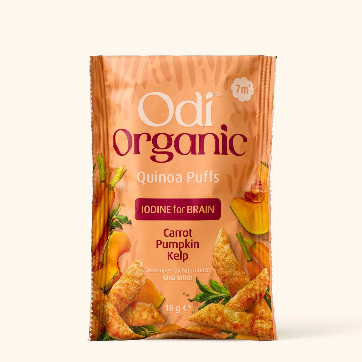 Organic Quinoa Puffs, Carrot, Pumpkin and Kelp