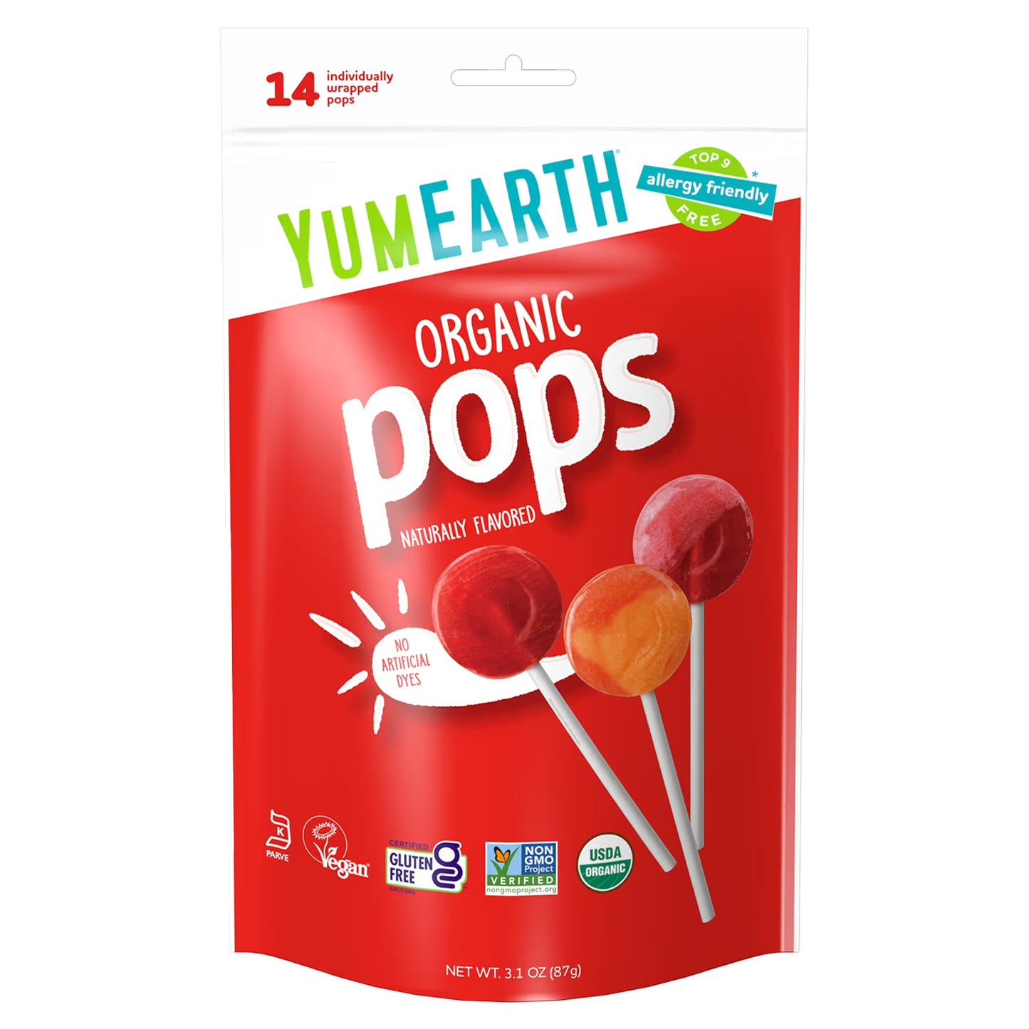 Organic Lollipop Assorted Fruit