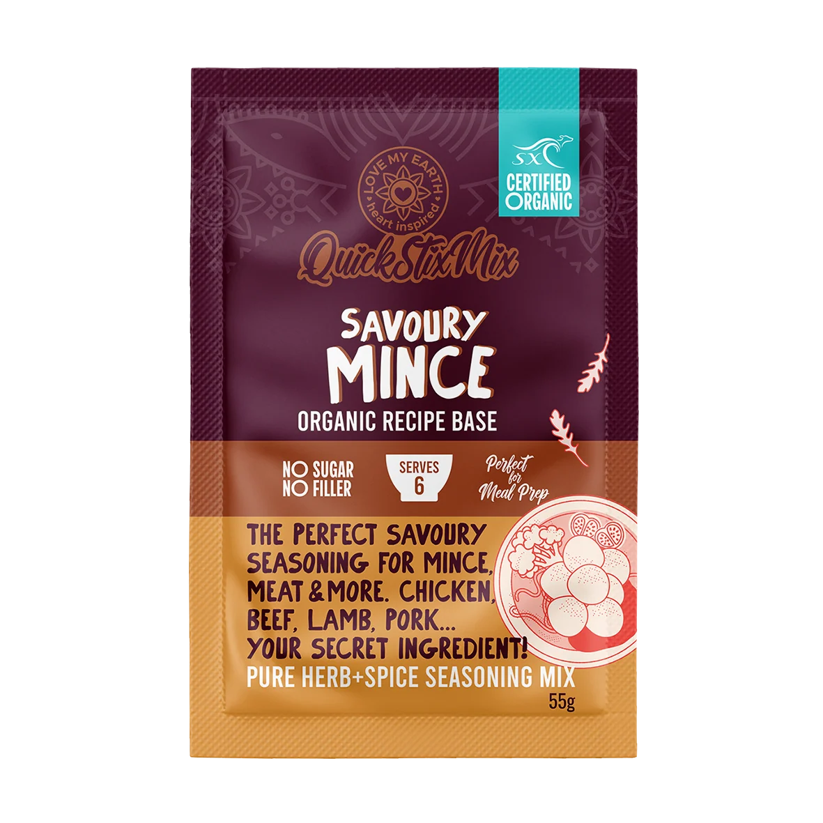 Organic Savoury Mince, Quick Stix Mix Recipe Base