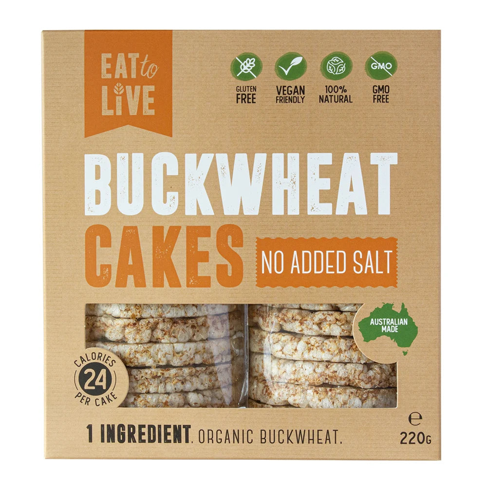 Organic Buckwheat Cakes, No Salt