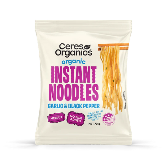 Organic Instant Noodles, Garlic & Black Pepper