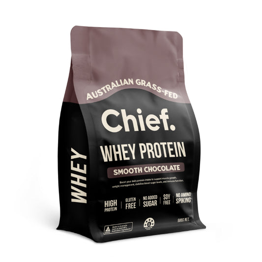 Grass-fed Whey Protein Powder, Smooth Chocolate